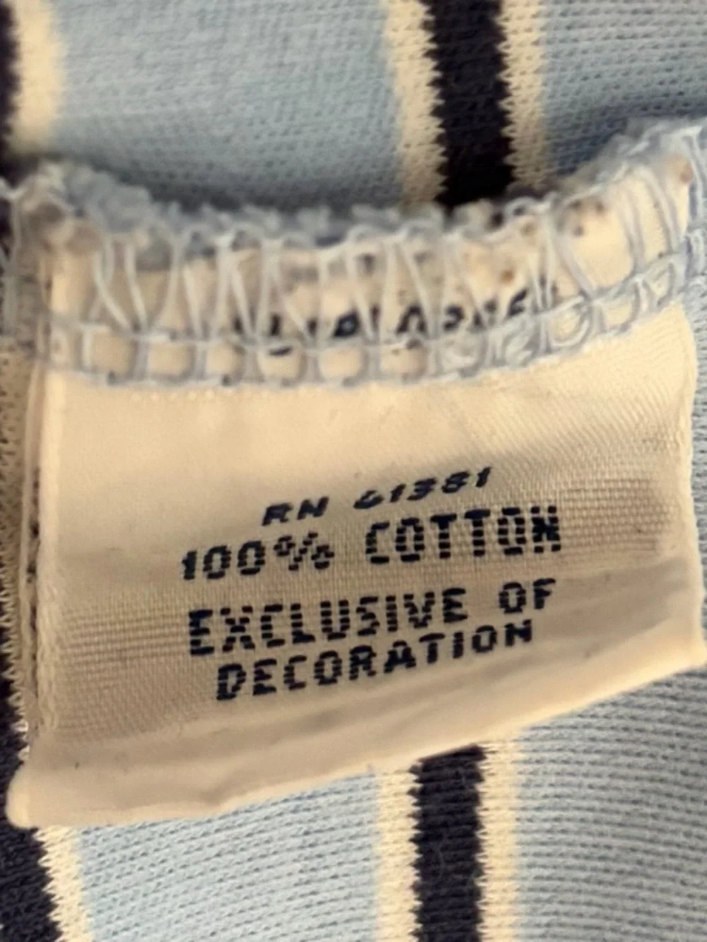 Polo Ralph Lauren Light Blue & Navy Striped Short Sleeve Polo 100% cotton (XL)
